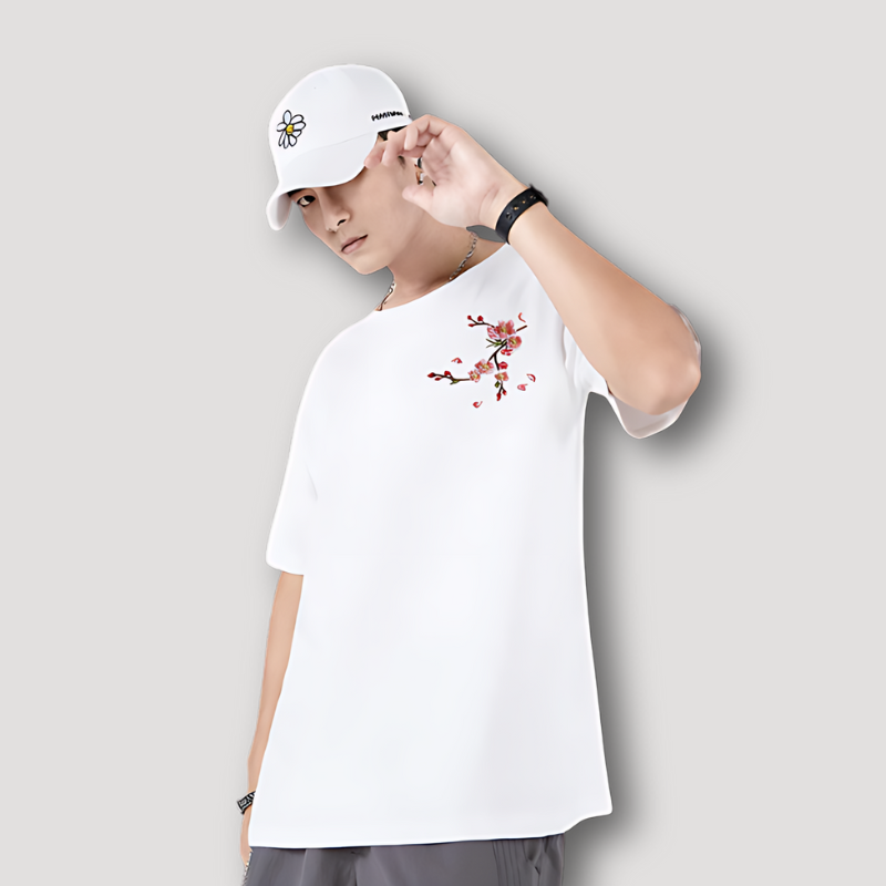 Cherry Blossom Sakura Short Sleeve Graphic Tee T Shirt