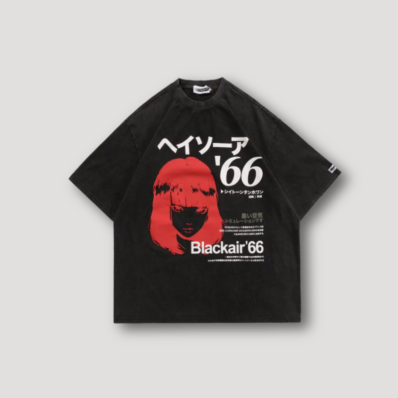 Japanese Manga Blackair Graphic T Shirt