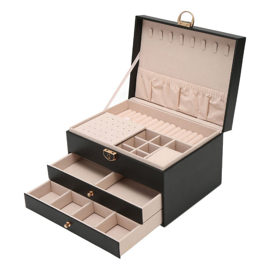 Jewelry Box Organizer - Multilayer - Large Capacity - Durable Leather