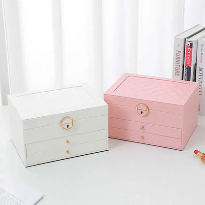 Jewelry Box Organizer - Multilayer - Large Capacity - Durable Leather