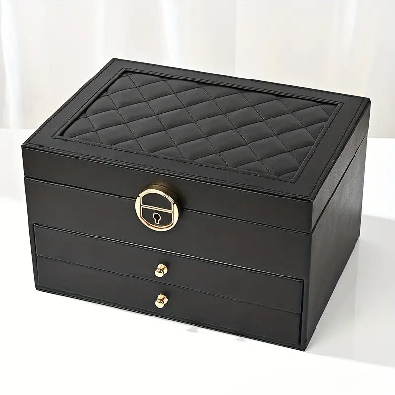 Jewelry Box Organizer - Multilayer - Large Capacity - Durable Leather
