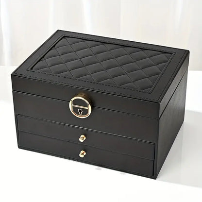 Jewelry Box Organizer - Multilayer - Large Capacity - Durable Leather