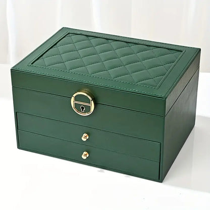 Jewelry Box Organizer - Multilayer - Large Capacity - Durable Leather