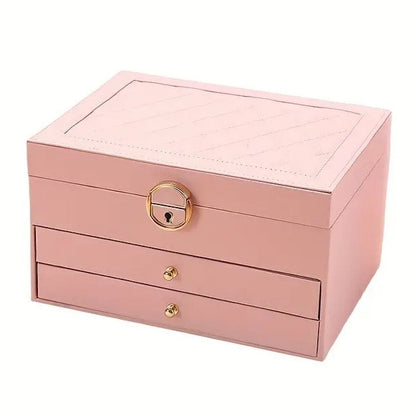 Jewelry Box Organizer - Multilayer - Large Capacity - Durable Leather
