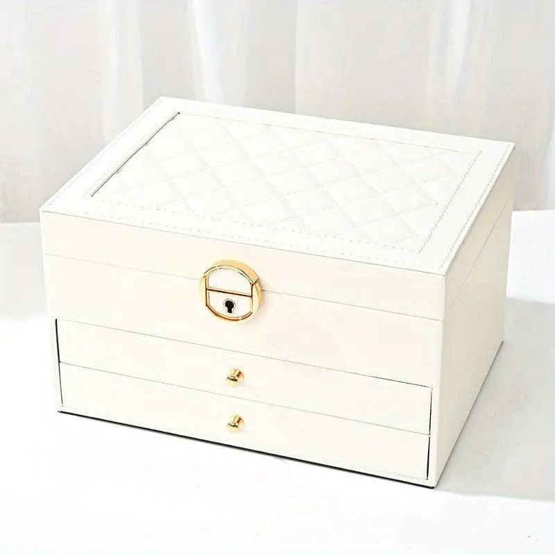 Jewelry Box Organizer - Multilayer - Large Capacity - Durable Leather