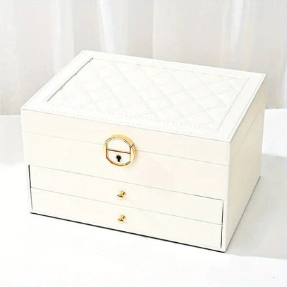 Jewelry Box Organizer - Multilayer - Large Capacity - Durable Leather