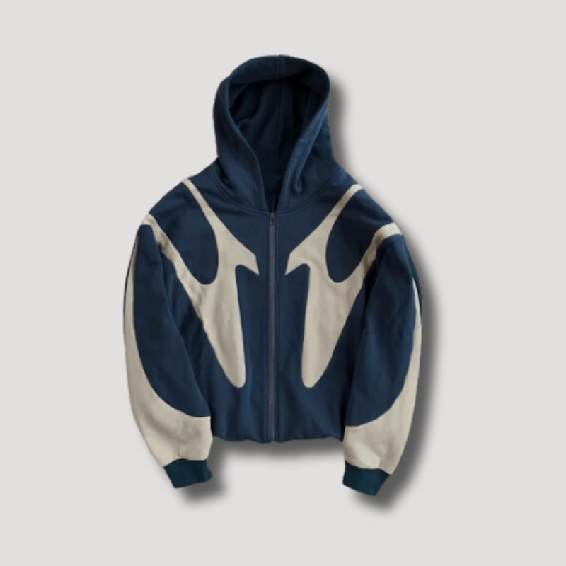 Vintage Varsity Jacket Zip Up Hoodie
