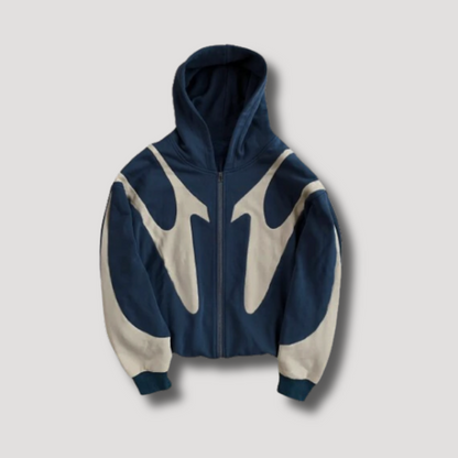 Vintage Varsity Jacket Zip Up Hoodie