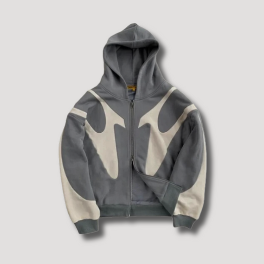 Vintage Varsity Jacket Zip Up Hoodie