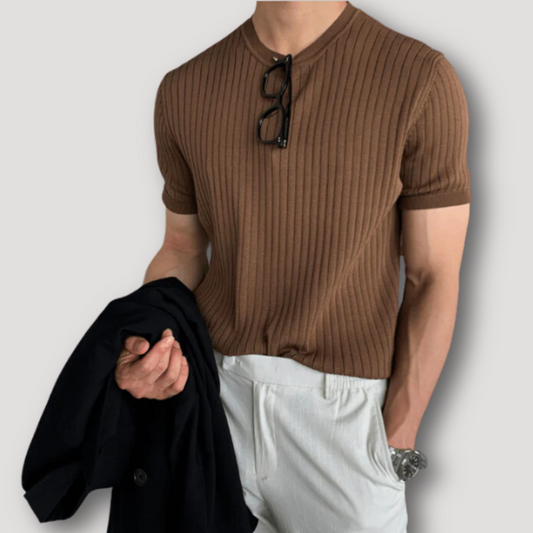 Vintage Slim Fit Ribbed T Shirt