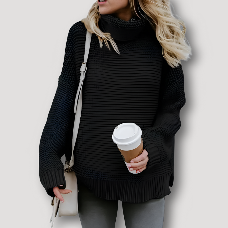 Oversized Chunky Turtleneck Knitted Sweater Women