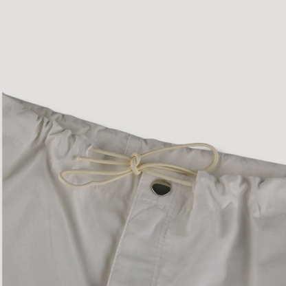 White Baggy Parachute Pants