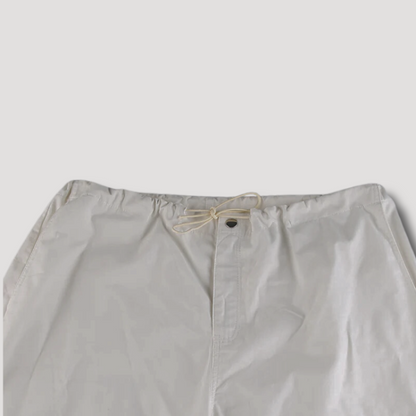 White Baggy Parachute Pants