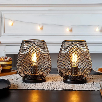 Lantern Style Table Lamp - Wireless - Dimmable Light