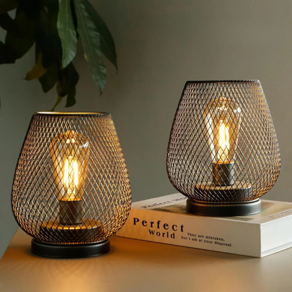 Lantern Style Table Lamp - Wireless - Dimmable Light