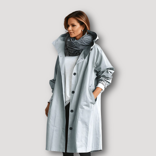 Casual Outerwear Hooded Trench Coat Women