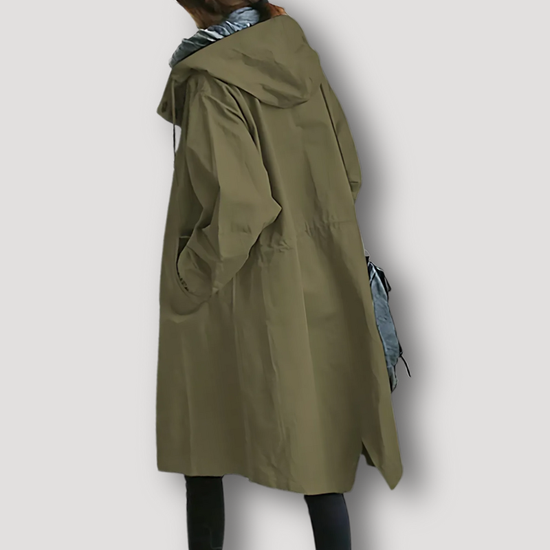 Casual Outerwear Hooded Trench Coat Women