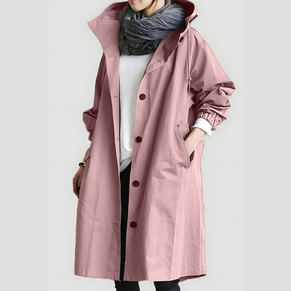 Casual Outerwear Hooded Trench Coat Women