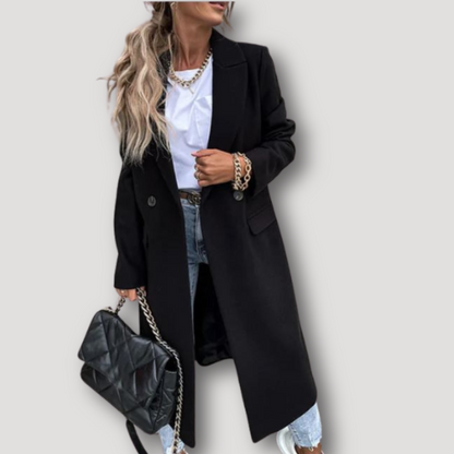 Women in Long Coat Winter Outerwear