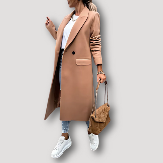 Women in Long Coat Winter Outerwear