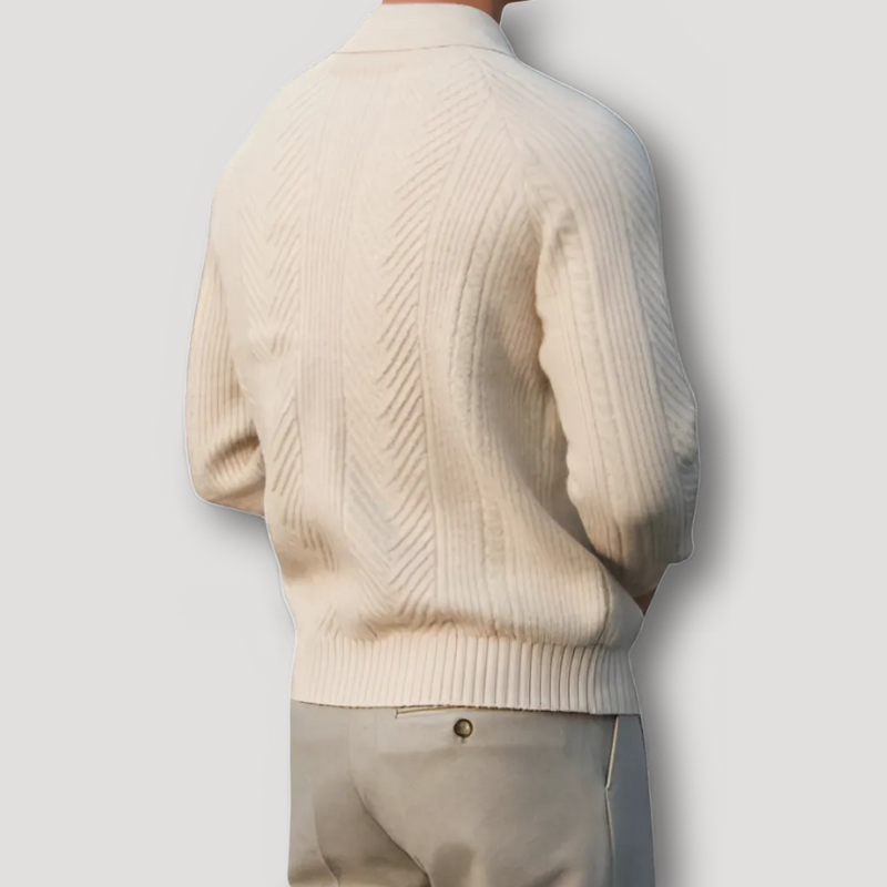 Casual Pullover Polo Sweater for Man