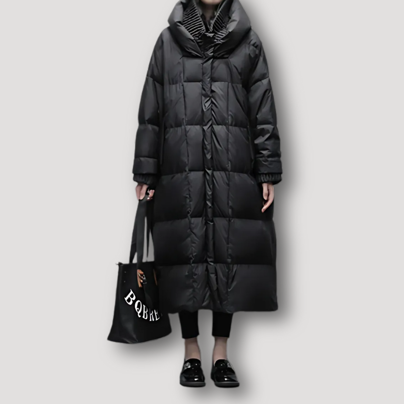 Quilted Oversized Long Puffer Jacket for Women