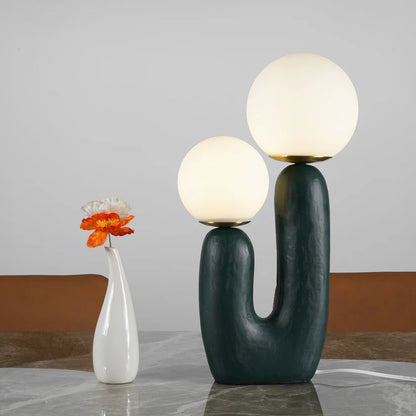 Lumina Smooth Blush Design  Table Lamp - Glass Globe - Diffuses Light