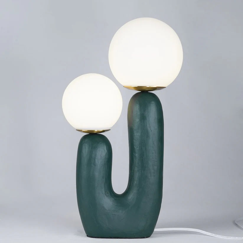 Lumina Smooth Blush Design  Table Lamp - Glass Globe - Diffuses Light