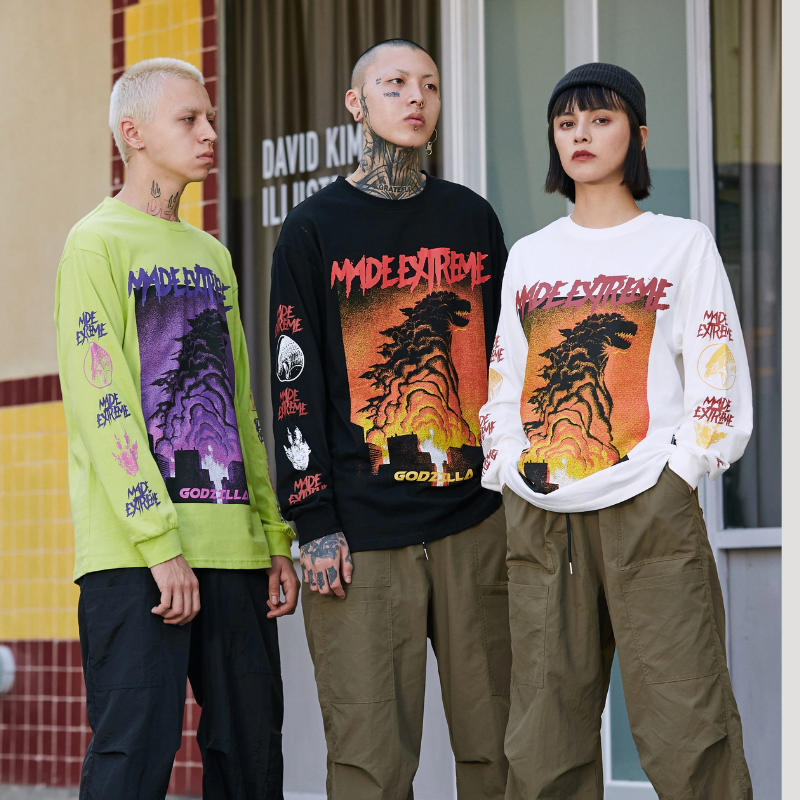 Made Extreme 'Gozilla' Graphic Tees Long Sleeve