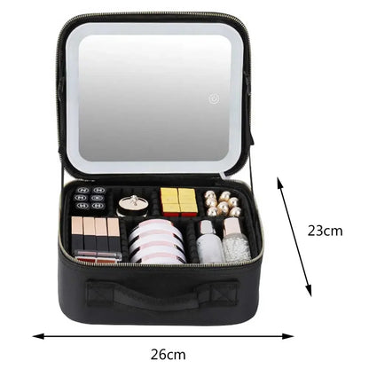 Makeup Portable Customized Case - Led Light - Multiple Compartments