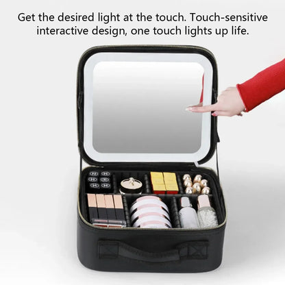 Makeup Portable Customized Case - Led Light - Multiple Compartments