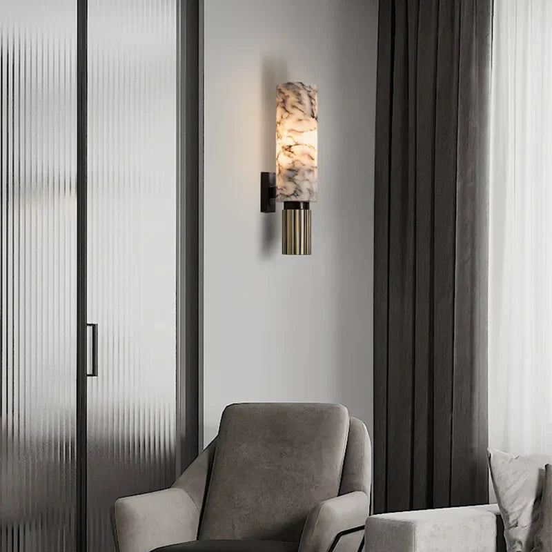 Marble Elegant Style Wall Light  - Crafted Materials - Smooth Character