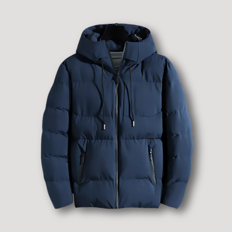 Warm Hooded Puffer Jacket for Men in Winter