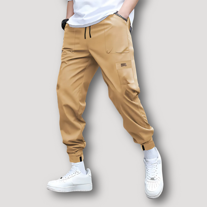 Elastic Waist Cargo Tracksuit Pants for Men