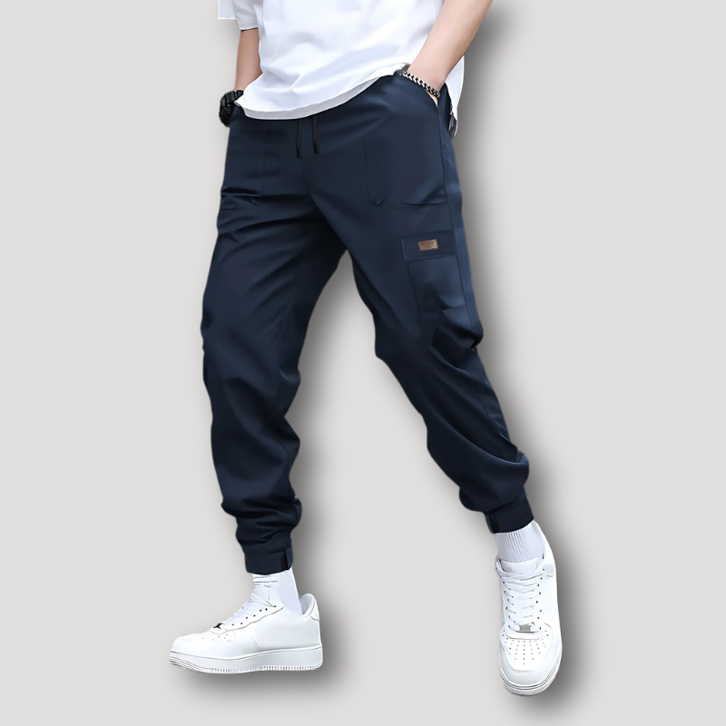 Elastic Waist Cargo Tracksuit Pants for Men