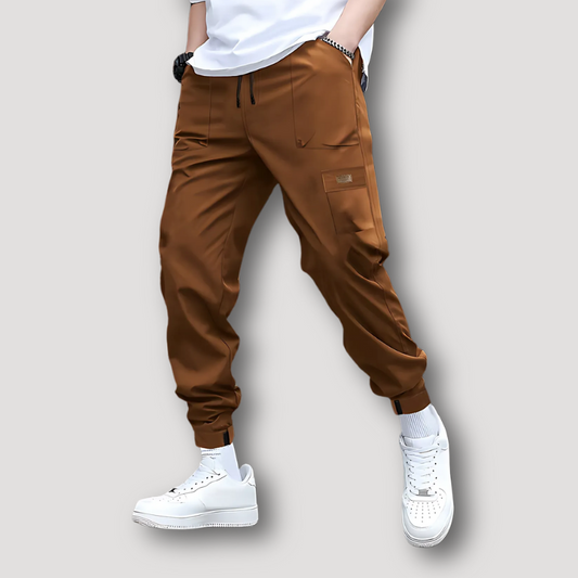 Elastic Waist Cargo Tracksuit Pants for Men