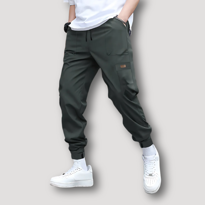 Elastic Waist Cargo Tracksuit Pants for Men