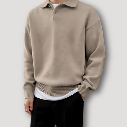 Casual Cashmere Polo Sweater Man