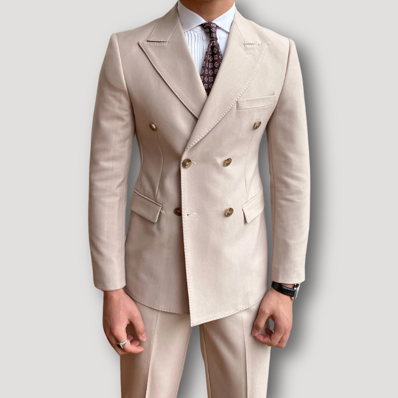 Elegant Double Breasted Cocktail Suit for Men in Wedding