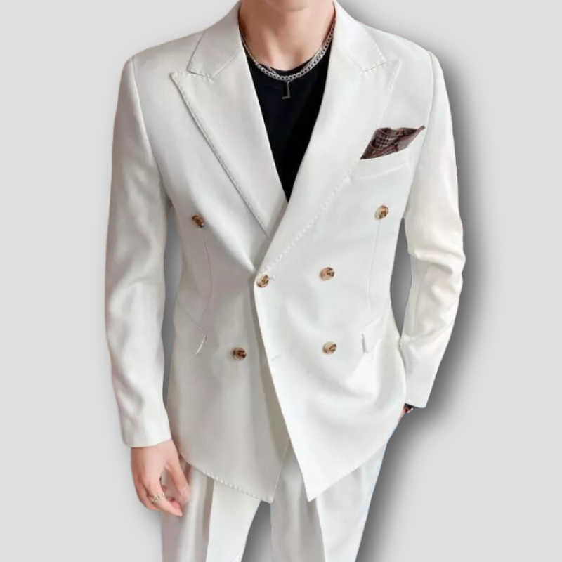 Elegant Double Breasted Cocktail Suit for Men in Wedding