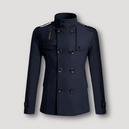 Military Style Men's Double Breasted Jacket