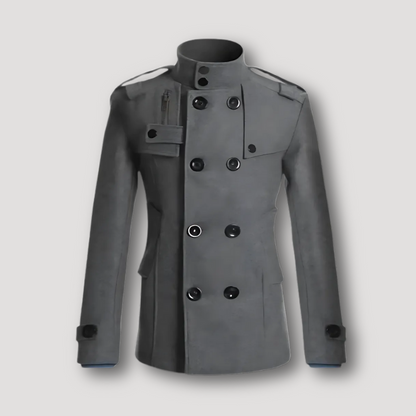 Military Style Men's Double Breasted Jacket