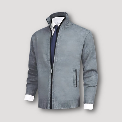 Casual Knitted Zip Up Jacket Men