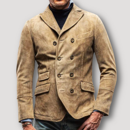 Vintage Double Breasted Blazer Winter Jackets and Coats for Men