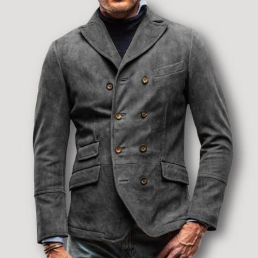 Vintage Double Breasted Blazer Winter Jackets and Coats for Men