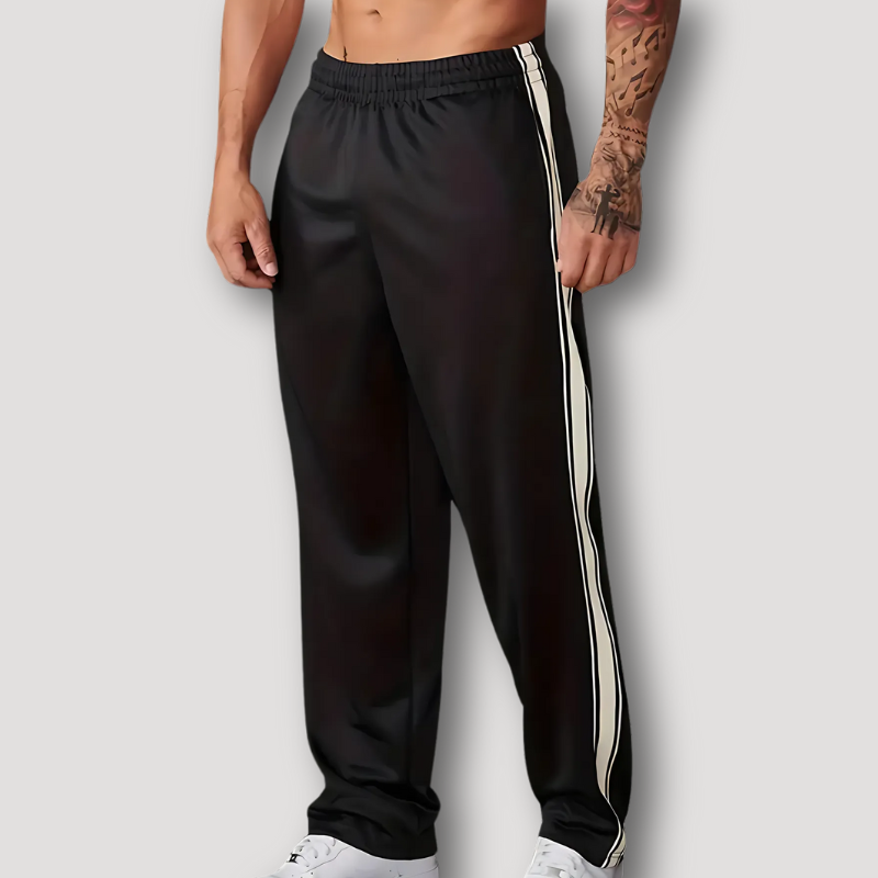 Casual White Side Strip Jogging Pants for Men