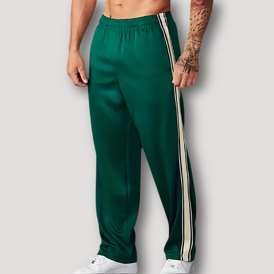 Casual White Side Strip Jogging Pants for Men