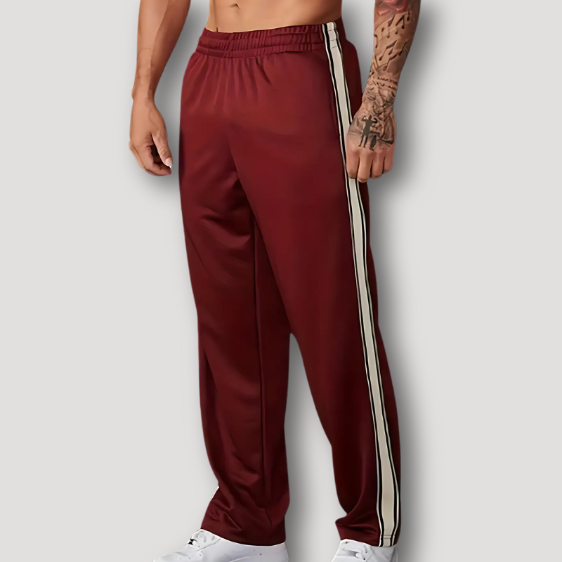 Casual White Side Strip Jogging Pants for Men