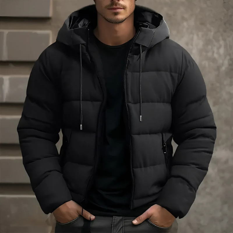 Winter Outerwear Hooded Puffer Jacket for Men