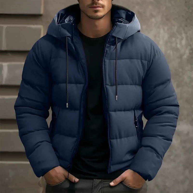 Winter Outerwear Hooded Puffer Jacket for Men